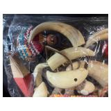 Vintage Goebel Figurine, Westward Look Resort Ashtray, and Wooden Toy Lot