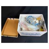 Box of Plastic Storage Bags and Round Paper Tags with Strings