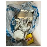 Box of Plastic Storage Bags and Round Paper Tags with Strings