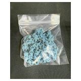 Collection of Assorted Craft Beads and Plastic Rings with Storage Box