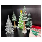 Christmas Tree Figurine Set, Candle Chimes, and Holiday Decor Collection