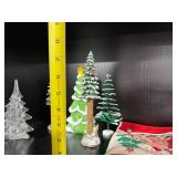 Christmas Tree Figurine Set, Candle Chimes, and Holiday Decor Collection