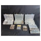 Large Assorted Hardware Lot with Screws, Bolts, Nuts and Fasteners in Organizers