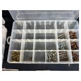 Large Assorted Hardware Lot with Screws, Bolts, Nuts and Fasteners in Organizers