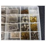 Set of 4 Hardware Organizers with Assorted Nails, Screws, and Fasteners