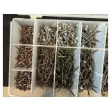 Set of 4 Hardware Organizers with Assorted Nails, Screws, and Fasteners