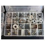 Set of 3 Organizer Boxes with Assorted Nuts, Bolts, and Washers