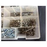 Set of 3 Organizer Boxes with Assorted Nuts, Bolts, and Washers