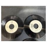 Vintage 45 RPM Vinyl Record Collection Most with Sleeves in Cardboard Box