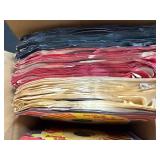 Vintage 45 RPM Vinyl Record Collection Most with Sleeves in Cardboard Box