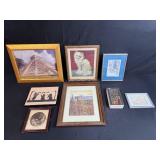 Collection of 8 Framed Artwork Prints and Wall Decor
