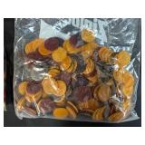 Collection of Vintage Board Game Pieces, Wooden Box, and Knitting Needles