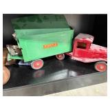 Buddy L Express Line Vintage Toy Truck, Books, and 20lb Dumbbells Set