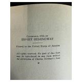 1952 The Old Man and the Sea by Ernest Hemingway with Vintage Mouse Cat Bookmark