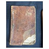 Vintage School and Writing Collectibles Lot with Prang Tin, Autographs Fan, and 1908 Calendar