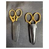 Lot of 4 Scissors Including Gingher Embroidery, Kitchen Shears, and 2 Gold Tone Scissors with Sheaths