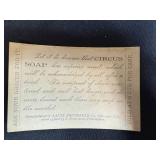 Collection of 3 Vintage Lithograph Prints Featuring Washington, Lincoln, and Circus Soap Advertisement