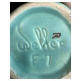 Weller Pottery F-7 Vase with Floral Relief Design