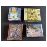 Collection of 4 Travel and Landmark Jigsaw Puzzles 500 Pieces Each