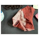 Vintage Sewing Craft Lot with Tin, Fabric, Lace, Beads and Patterns