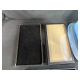 Collection of Display Trays and Velvet Lined Cases with Plastic Tote