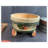 Set of Vintage Norwegian Rosemaling Folk Art Decor Pieces