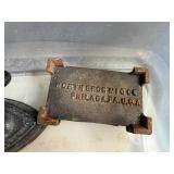 Collection of Vintage Sad Irons and Iron Accessories