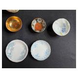 Collection of Miniature Porcelain and Ceramic Dishes and Pitchers, Japan and England Markings