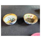 Collection of Miniature Porcelain and Ceramic Dishes and Pitchers, Japan and England Markings