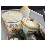 Collection of Soldering Flux, Paste, and Solder Wire with Accessories - quantities unverified
