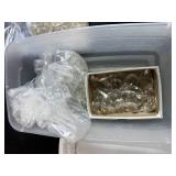 Large Collection of Vintage Chandelier Crystal Prisms and Glass Drops