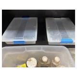 Collection of Metal Polish, Cleaners, and Repair Supplies in Storage Tote = quantities iunverified