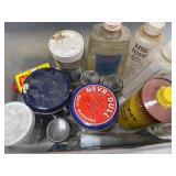 Collection of Metal Polish, Cleaners, and Repair Supplies in Storage Tote = quantities iunverified