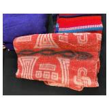 Collection of 5 Vintage and Handwoven Blankets and Throws
