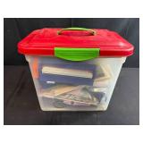 Art and Craft Supplies Lot with Tools, Pastels, and Accessories