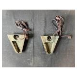 Pair of Vintage Metal Sconce Lamp Bases with Power Cords