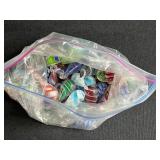 Assorted Glass Pendant Collection with Hearts, Peace Signs, and Decorative Designs