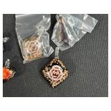 Collection of Glass Flower Pendants in Assorted Designs