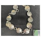 Collection of 4 Silver Tone Western Concho Belts Assorted Designs