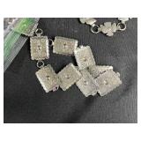 Collection of 4 Silver Tone Western Concho Belts Assorted Designs