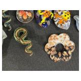 Collection of Assorted Glass Pendants and Charms, Animal and Floral Designs