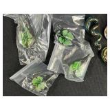 Collection of Assorted Glass Pendants and Charms, Animal and Floral Designs