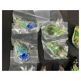 Collection of Assorted Glass Art Pendants and Charms