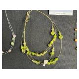 Collection of Beaded Necklaces and Bohemian Glass Earrings