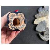 Vintage Penguin and Eskimo Figurines Lot with Decorative Ceramic Plate