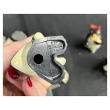 Vintage Penguin and Eskimo Figurines Lot with Decorative Ceramic Plate