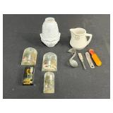 Assorted Vintage Kitchen Collectibles and Souvenir Hourglasses Lot Inc Souvenir China