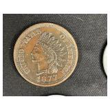 Assorted Vintage Coins and Collectible Tokens with Novelty Items