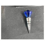 Set of 3 Crystal Wine Stoppers with Gift Boxes and Acorn Trinket Decoration