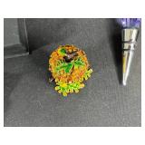 Set of 3 Crystal Wine Stoppers with Gift Boxes and Acorn Trinket Decoration